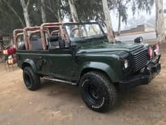 Land Rover Defender 110 1989 Open Hood Jeep