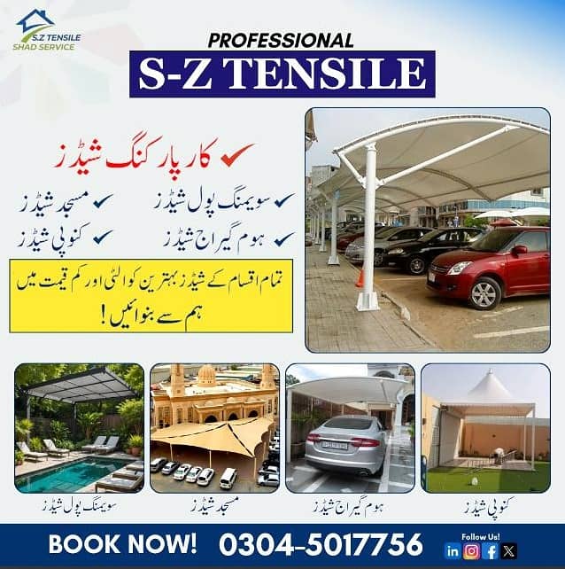 Tensile fabric structure , car parking sheds , Canopy sheds 0