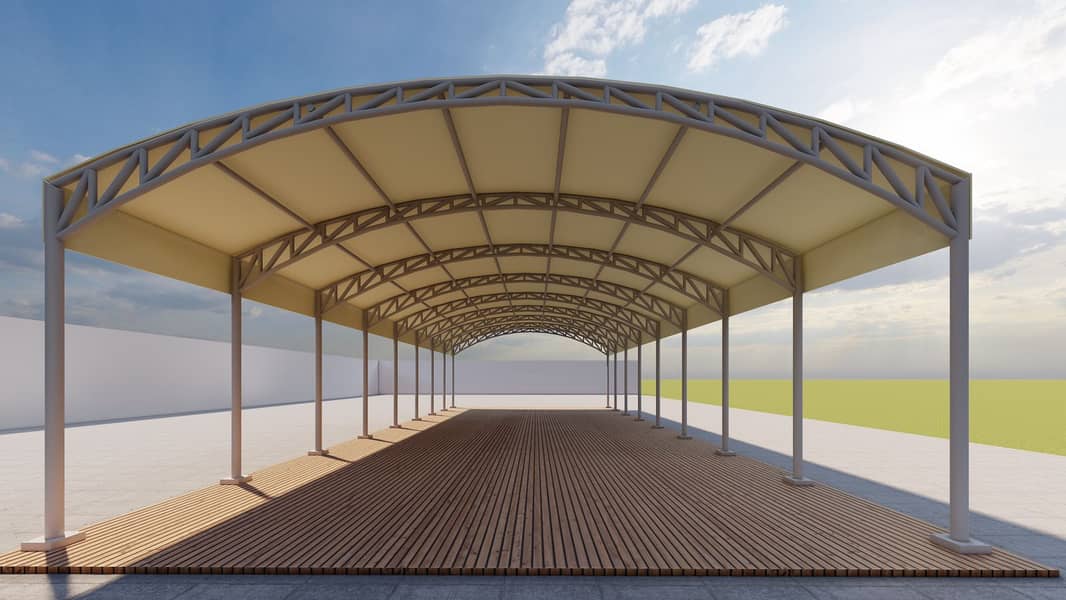 Tensile fabric structure , car parking sheds , Canopy sheds 7