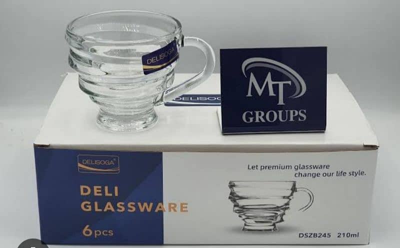 Glass set with Jug + Glass nd Cup set 1