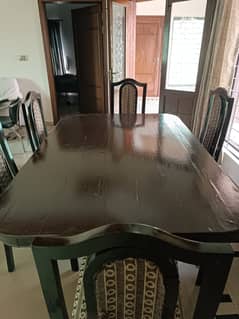 Dining table / 6 seater dining / wooden dining