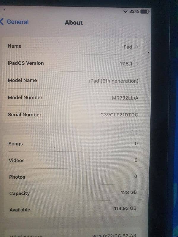 ipad 128 gb latest 6