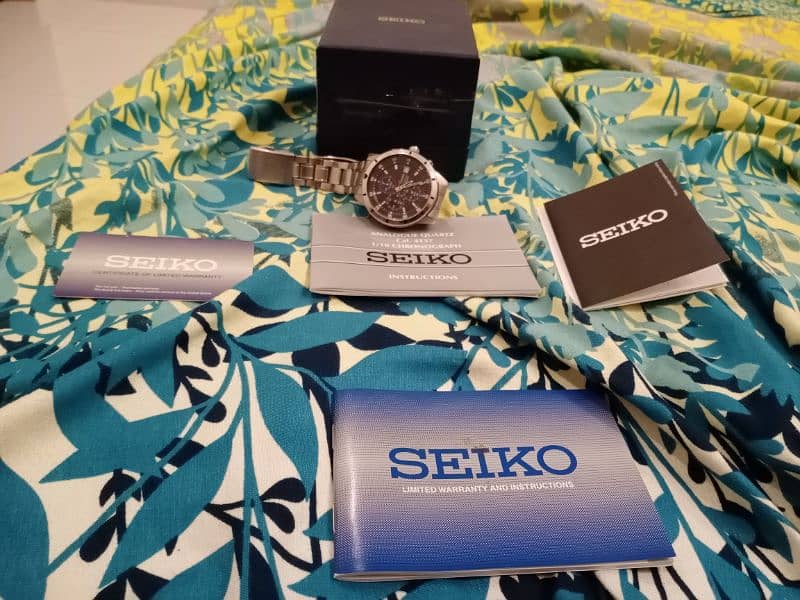 SEIKO BRAND Watch Analog Stainless Steel Cal 4T57 Chronograph 3