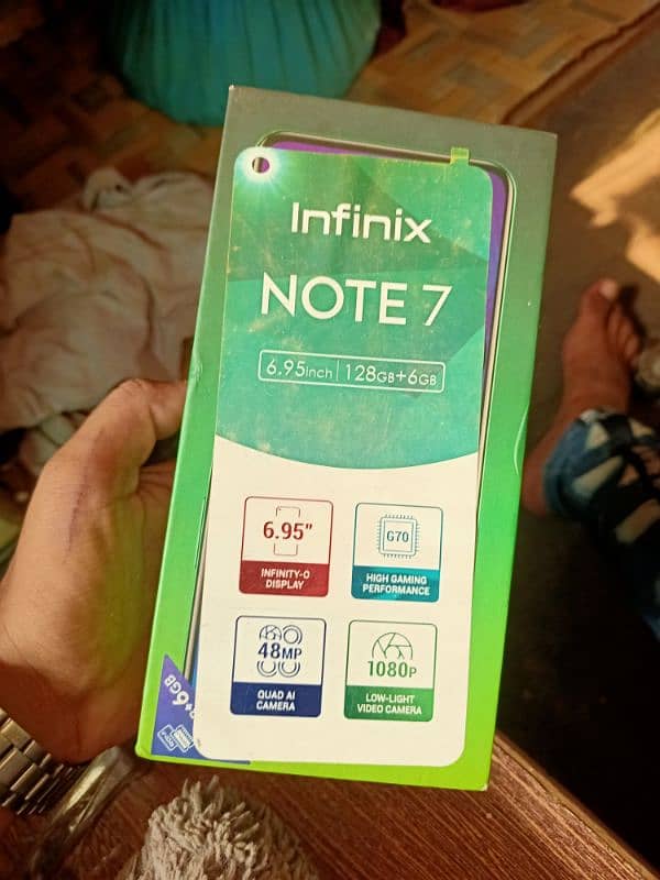 Infinix note 7.6/128. official approved box available 4