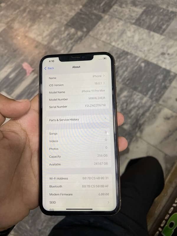 Iphone 11 Pro max 256GB 8