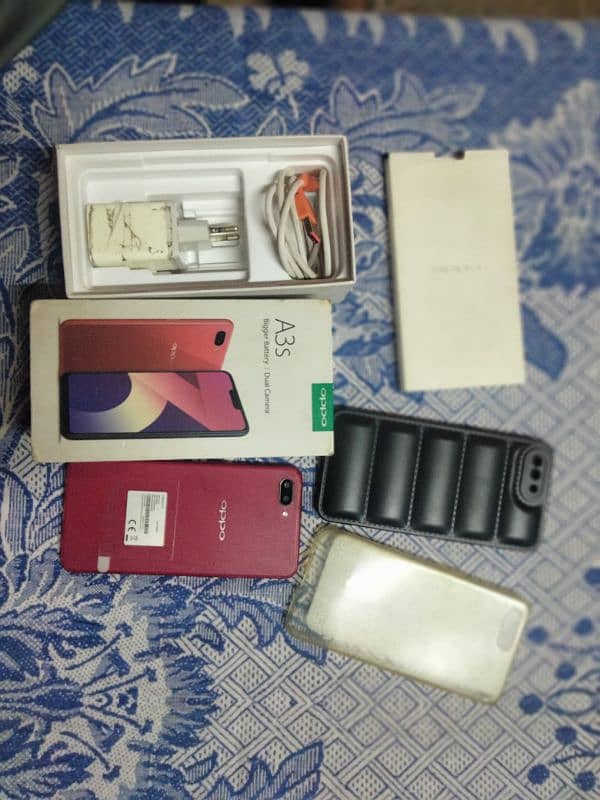 Oppo a3s Red color 2/16 Good Condition with original charger 0