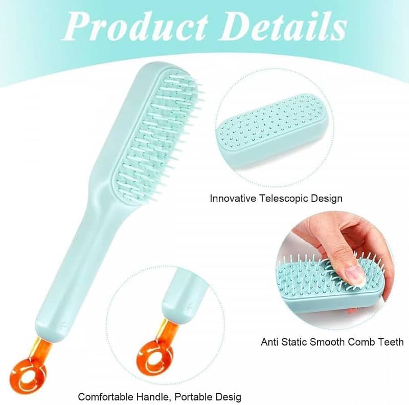 Self Cleaning Hair Brush 4