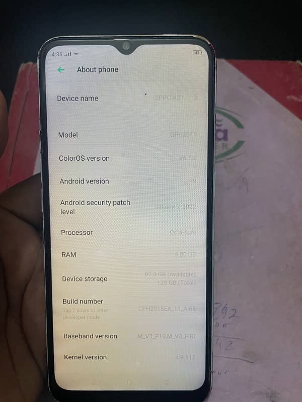 oppo a31 4/128 GB for sale urgent 4