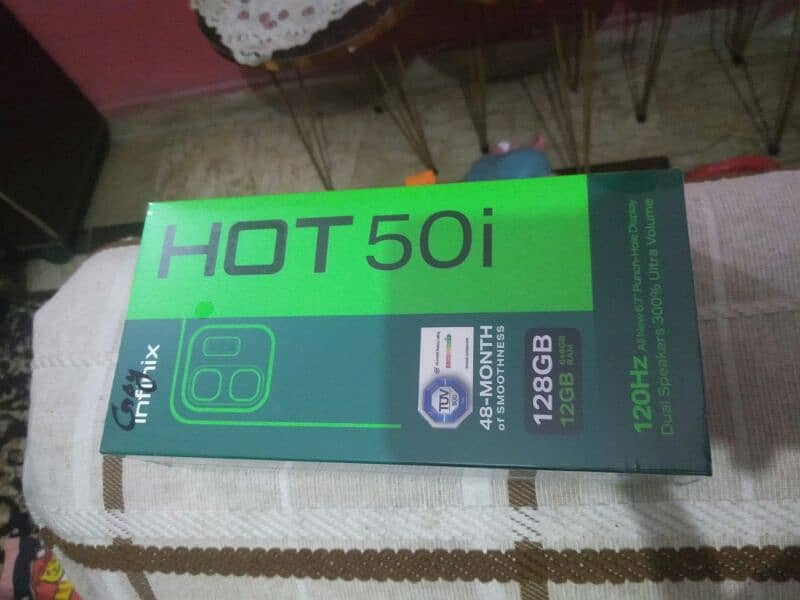 Infinix hot 50i grey brand new box pack 0