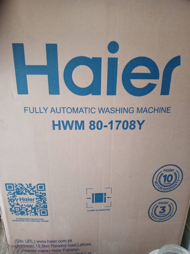 Box pack 8kg Haier fully automatic Washing machine 0