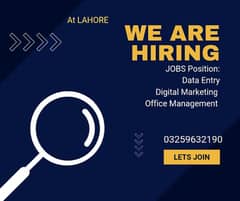 Hiring As Office Management/Digital Marketing