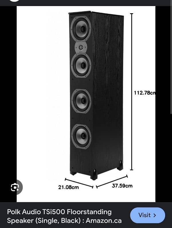 Polk Audio TSi500 5 Drivers Floor Standing Big Tower Speakers USA. 5