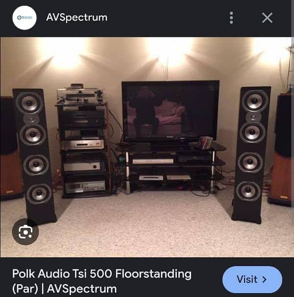 Polk Audio TSi500 5 Drivers Floor Standing Big Tower Speakers USA. 8