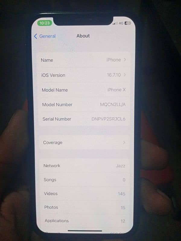 I phone x 256 gb.  factory unlocked 5