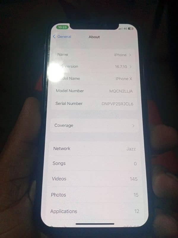 I phone x 256 gb.  factory unlocked 8