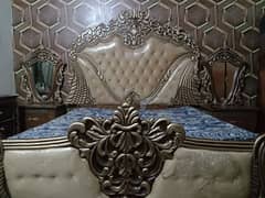 Bed set With Dressing Almari showcase