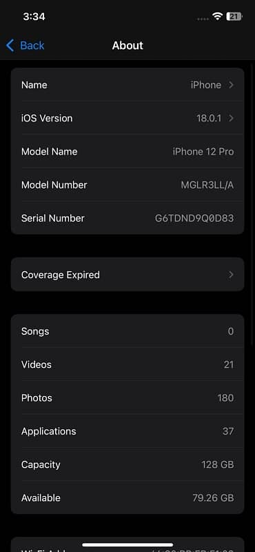 Iphone 12pro jv(128GB) 1