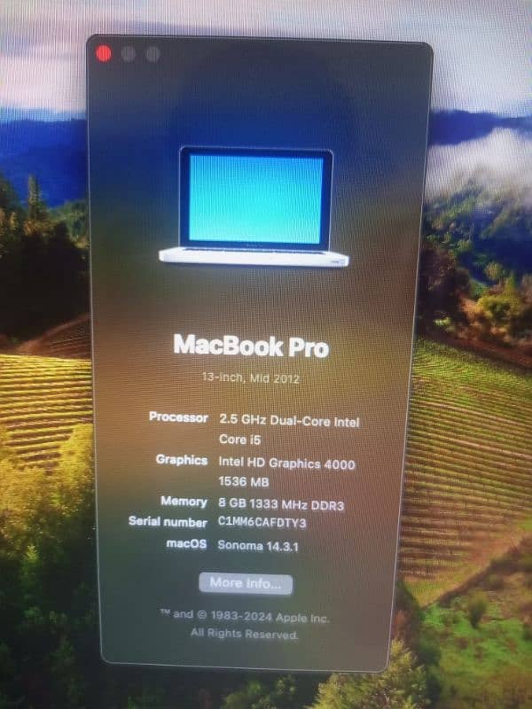 Macbook Pro 2012 Good Condition With latest Software updated 0