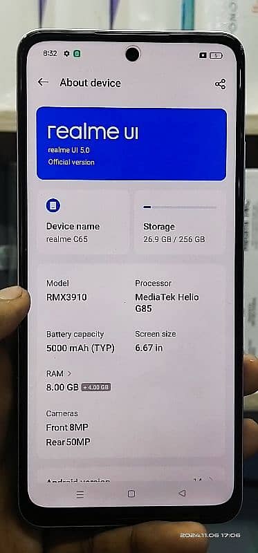 Realme c65 8gb 256gb all ok with full warranty 2