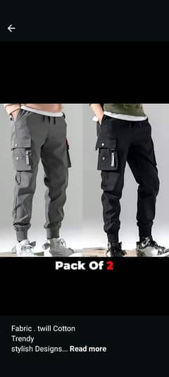 Pack Of 2 Street Style Trousers