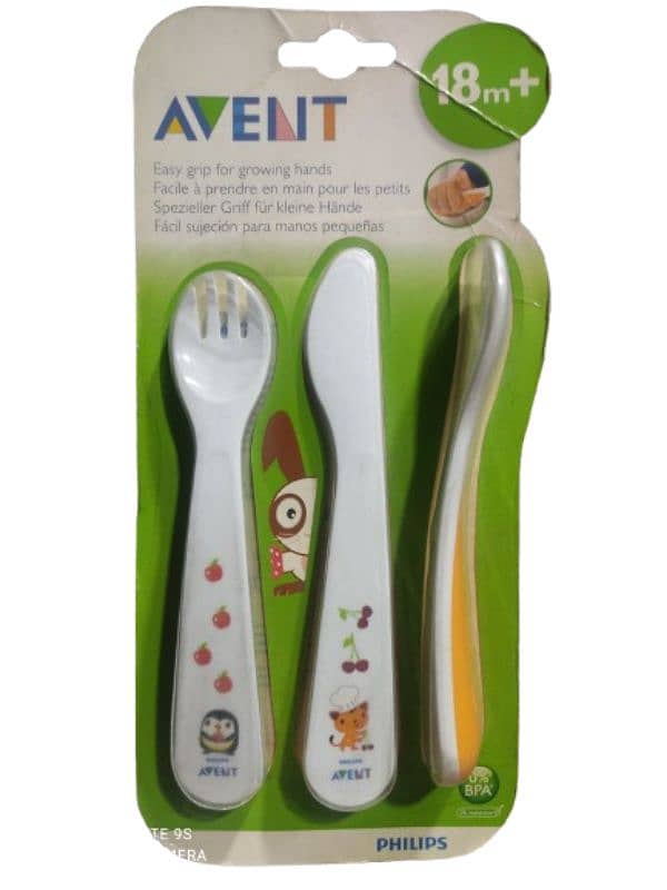 Avent spoon and fork set 3 pcs / Toddler Knife Fork and Spoon 0