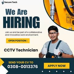 CCTV Technician | Urgent Hiring | Technician Installation | Jobs