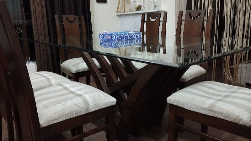 Dining table with 6 tables Shesham 3