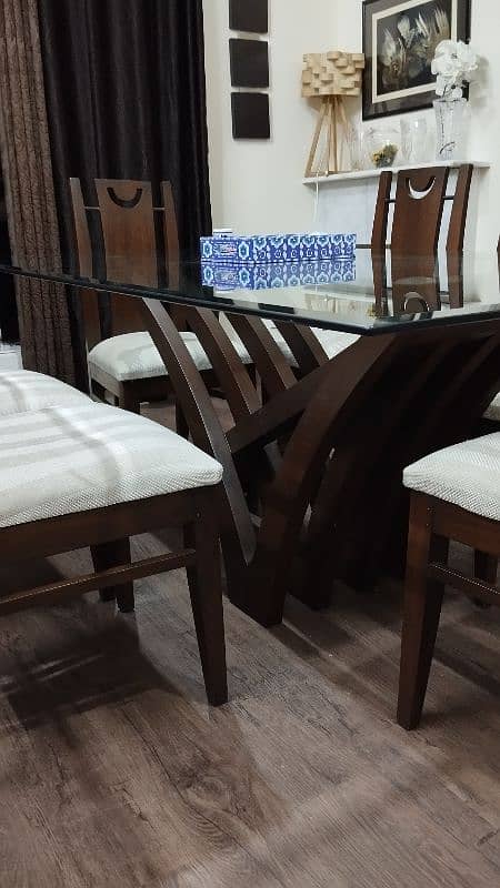 Dining table with 6 tables Shesham 4