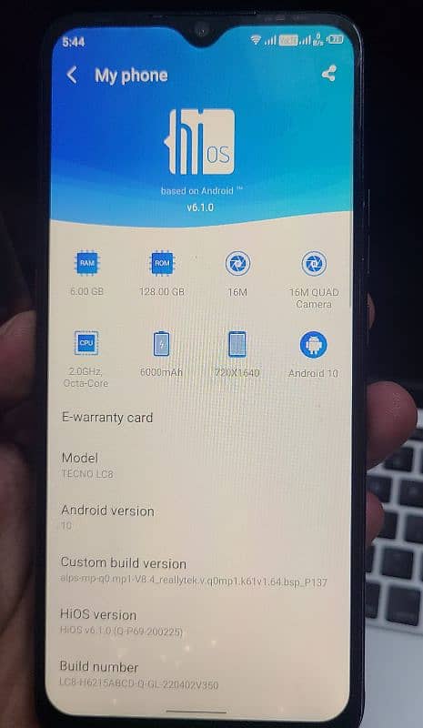 Tecno Poviour 4 Pro 6 Gb Ram 128 Gb Storage 4