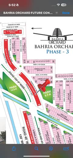 8 Marla Commercial Plot Bahria Orchard Phase 3 Lahore 0