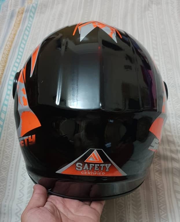 3 Days Used Bike Helmet [Black Orange Color] 1