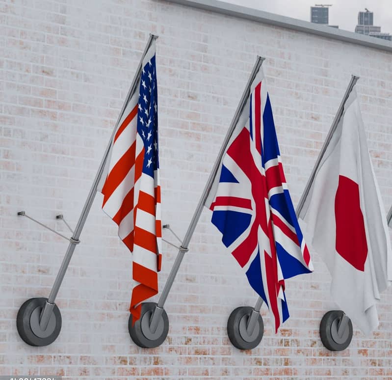 Pakistan flag + rod for bike , USA Flag 11