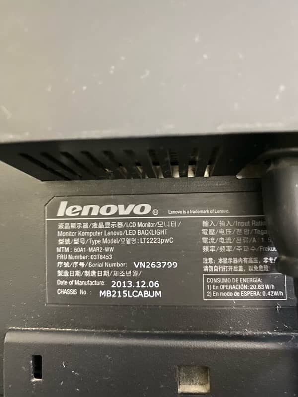 Lenovo imported LCD 22 inches Hdmi - like New 1