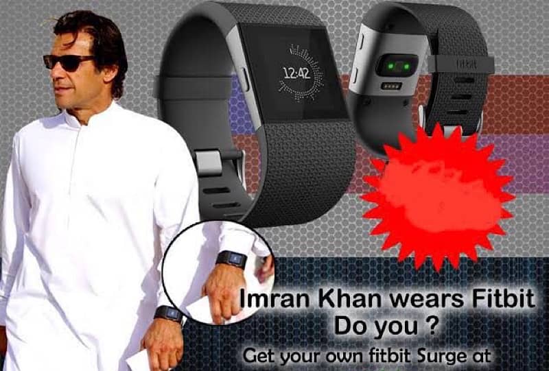 Fitbit Surge GPS tracking Watch - used by Imran Khan & Barak Obama 1