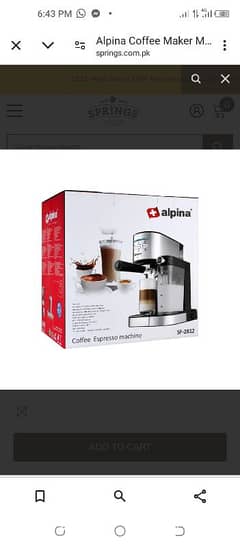 alpina coffee maker SF 2812 0