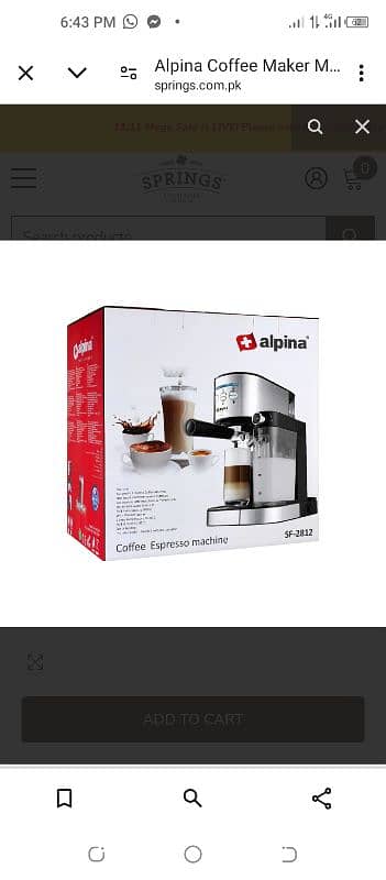 alpina coffee maker SF 2812 0