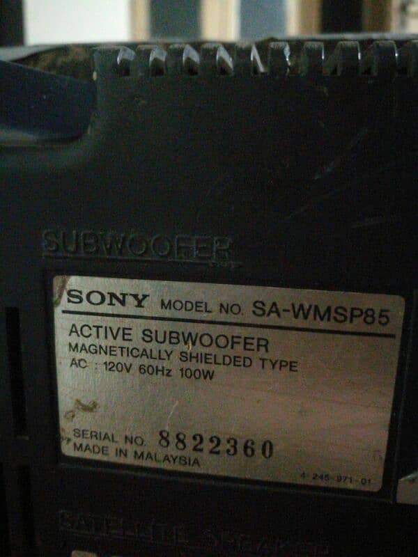 sony active subwoofer 5