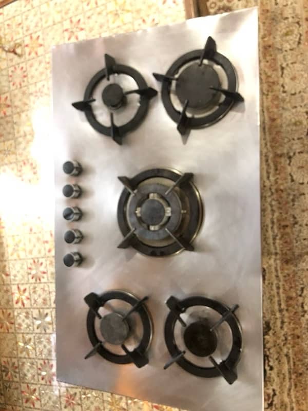 5 burners stove,cooking range,burner hub 0