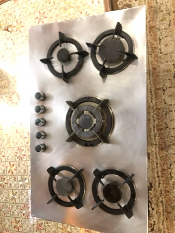 5 burners stove,cooking range,burner hub 4