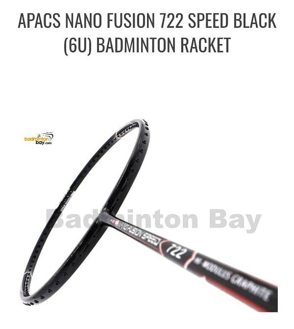 Apacs Nano Speed 722 Original 78 Gram 6U Professional Badminton Racket 0