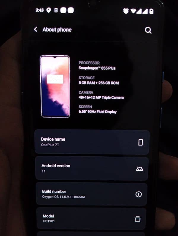 ONEPLUS 7T | 8/256GB | PTA Approved 5