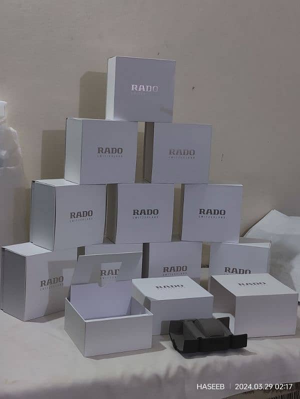 RADO WATCHES ORIGINAL BOXES New Model WHITE AND BLACK AVAILABLE 3