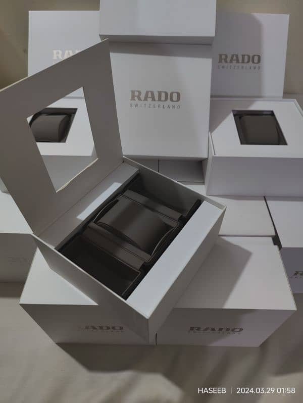 RADO WATCHES ORIGINAL BOXES New Model WHITE AND BLACK AVAILABLE 8