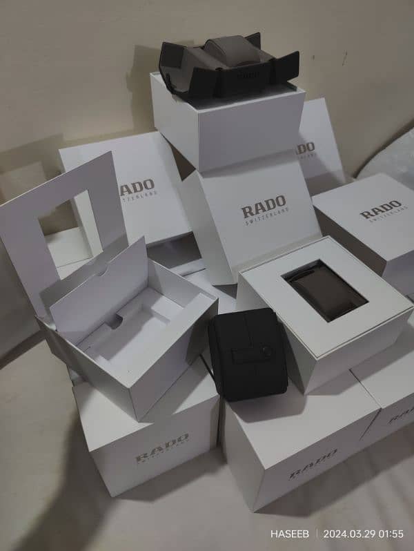 RADO WATCHES ORIGINAL BOXES New Model WHITE AND BLACK AVAILABLE 11