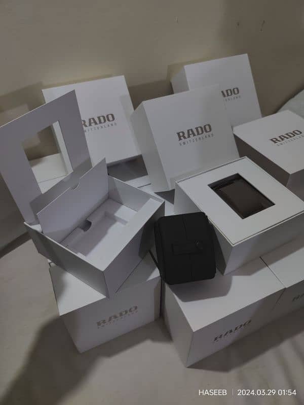 RADO WATCHES ORIGINAL BOXES New Model WHITE AND BLACK AVAILABLE 12