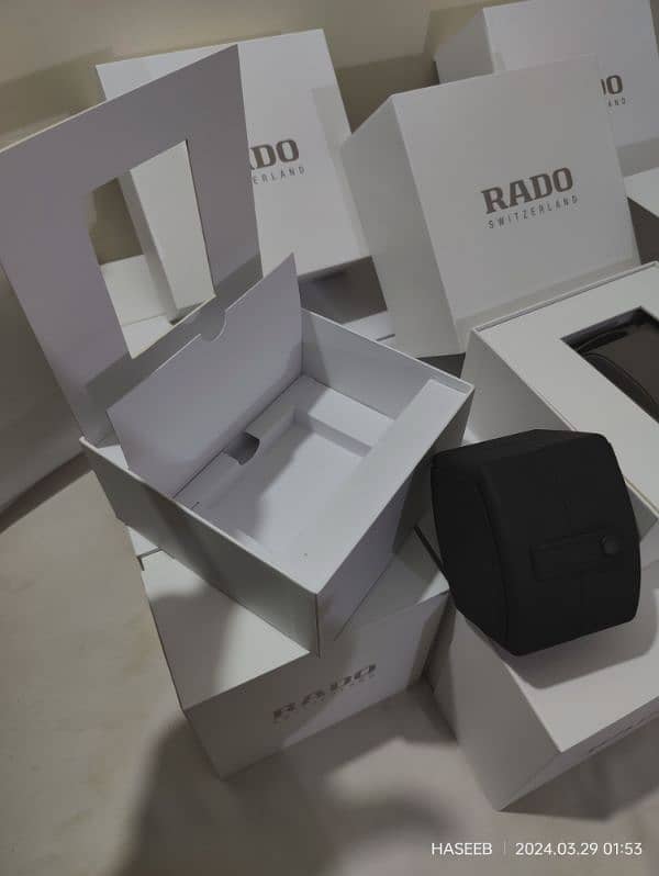 RADO WATCHES ORIGINAL BOXES New Model WHITE AND BLACK AVAILABLE 13