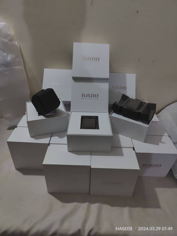 RADO WATCHES ORIGINAL BOXES New Model WHITE AND BLACK AVAILABLE 17