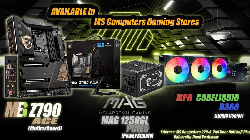 msi package | MEG Z790 ACE | 1250 W Power Supply | 360 liquid cooler 0