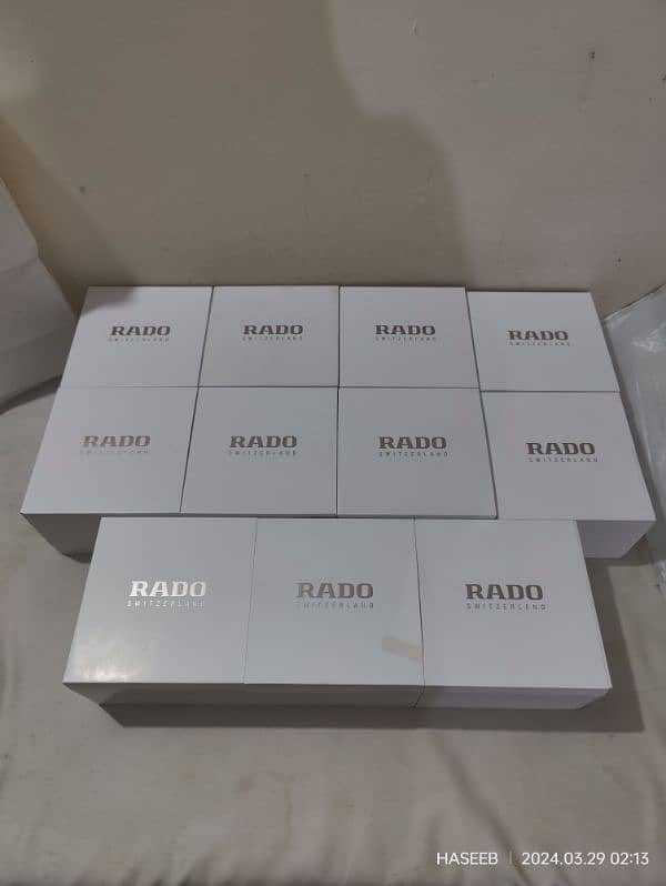 RADO WATCHES ORIGINAL BOXES New Model WHITE AND BLACK AVAILABLE 6