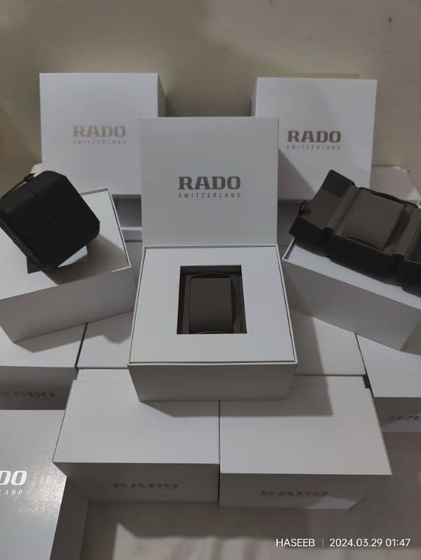 RADO WATCHES ORIGINAL BOXES New Model WHITE AND BLACK AVAILABLE 13